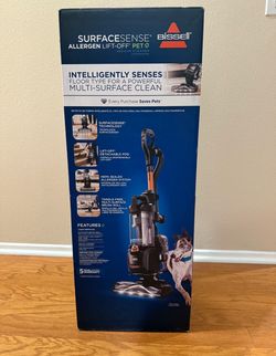 BISSELL SurfaceSense Lift Off Bagless Pet Upright Vacuum Cleaner with HEPA Filter