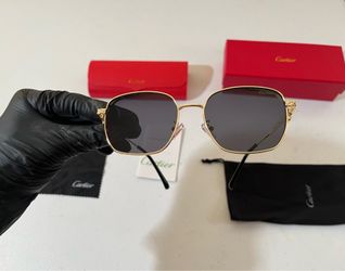 Cartier Black Lenses Gold Frame 140mm