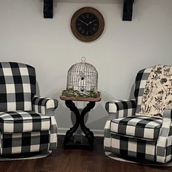 Delta Buffalo Plaid Glider Swivel Rocker Chair (2)