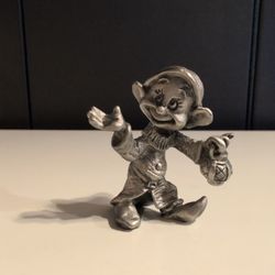 Disney Dopey Pewter Statue Figurine Snow White Rare!
