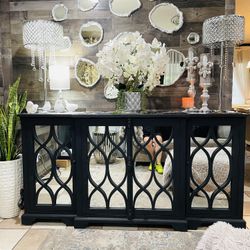 Large Mirrored Credenza Buffet