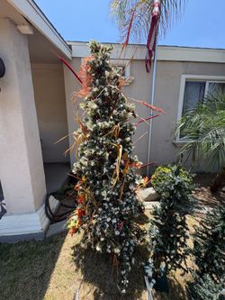 Fall Tree and 3 Christmas Trees Decorative Trees