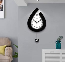 32 Inch Tear Drop Style Wall Clock, Wall Decor for Living Room