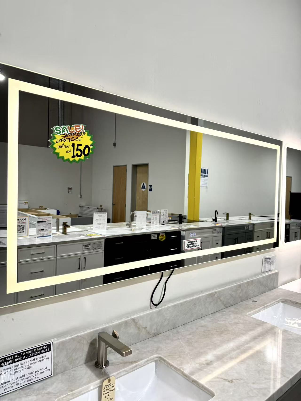 🔥 LAST ONE! Showroom Display 72” Smart LED Mirror – Only $150 (Was $306)