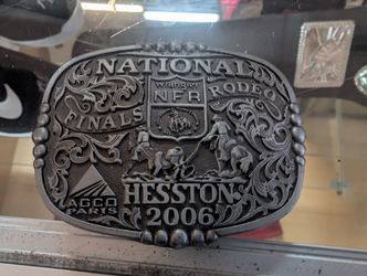 Vintage Wrangler NFR National Finals Rodeo Hesston 2006 Championship-Style Belt Buckle