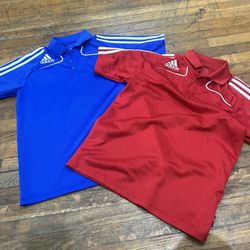 2 Adidas Polos Men Sz Small 