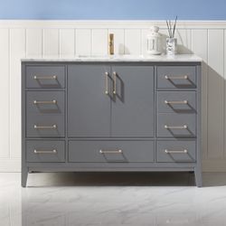 48” Bathroom Vanity In Grey 