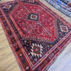 Vintage Persian Handmade Wool Rug 