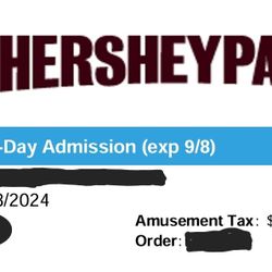 Hershey Park tickets for September 7th or 8th 