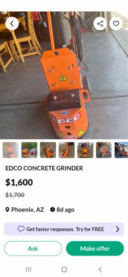 Concrete grinder