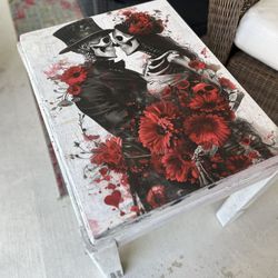 Skeleton Romance Accent Table  