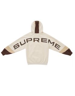 Supreme Panel Hooded Sweatshirt Natural