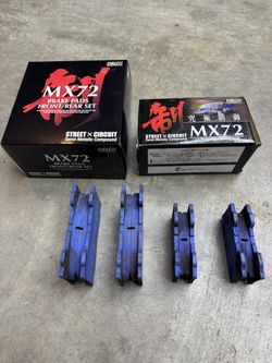 Endless MX72 Brake Pads (Front & Rear) Akebono for 370z, G37, Q50, Q60, Q70, M37, M56, FX50