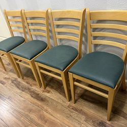 Solid Wood /new Upholstered Seat Dinning 4- Chair !!!