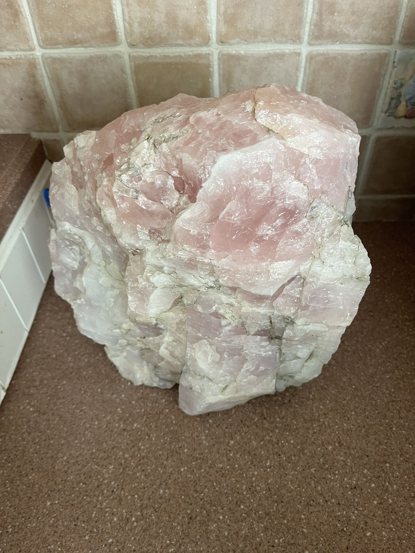 44 Lb. Beautiful Rose quartz crystal