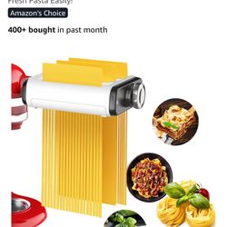 Pasta Maker Attachment for All Kitchenaid Mixers