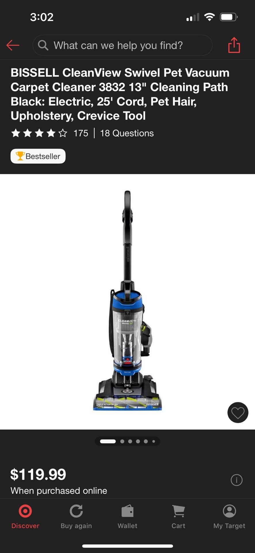 BISSELL CleanView Swivel Pet Vacuum