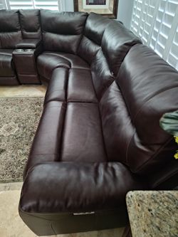 Leather Recliner Couch