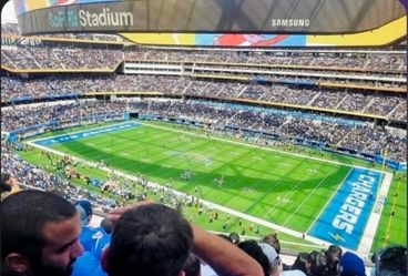 Chargers Games  Section 328, Row 6, Seats 5,6,7,8