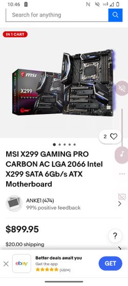 Motherboard X299 Gaming Pro Carbon