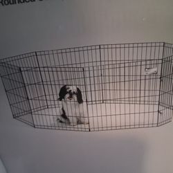 Dog Exercise Pen (8) 24" by 24" Black Panels 