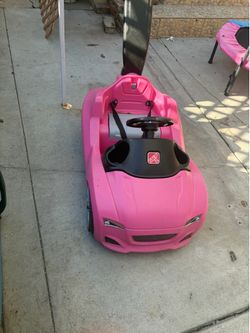 Pink push car