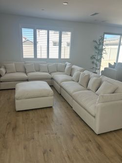 Brand New Modular Cloud Performance Fabric 6 Pc Sectional Set