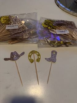 Cowboy Party  Cupcake toppers