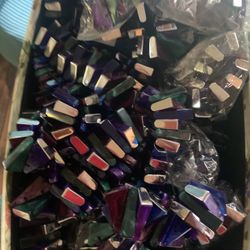 37 Lucite Bracelets/triangular Beads