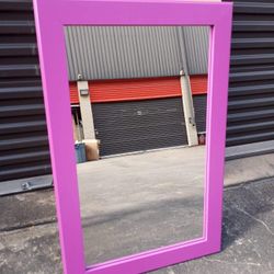 Large Vanity Mirror Purple Frame - Makeup & Fashion