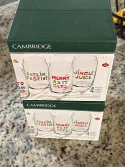 Cambridge Holiday Cocktail Glass full set