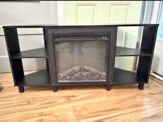 Tv stand with fire place
