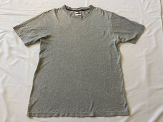 Tommy Hilfiger TH Crew Neck Tee T-shirt Short Sleeve Top Gray Men Medium M
