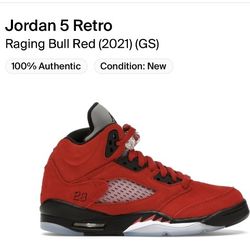 JORDAN LOW RETRO
RAGING BULL RED  (GS) Size 4.5