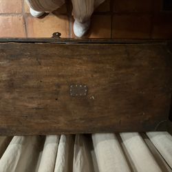 Old Vintage Wood Trunk