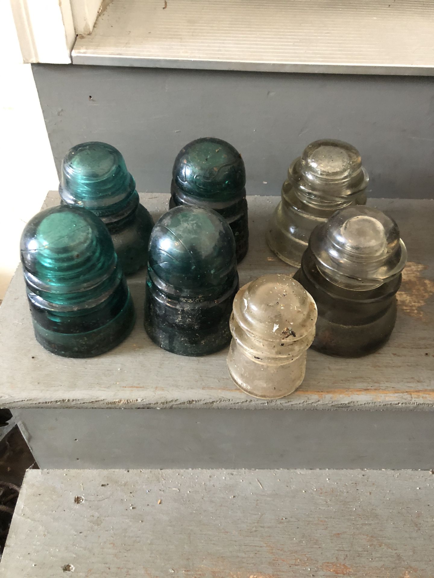 Antique glass insulators