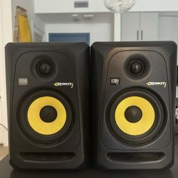 (2) KRK ROKIT5 Studio Monitors