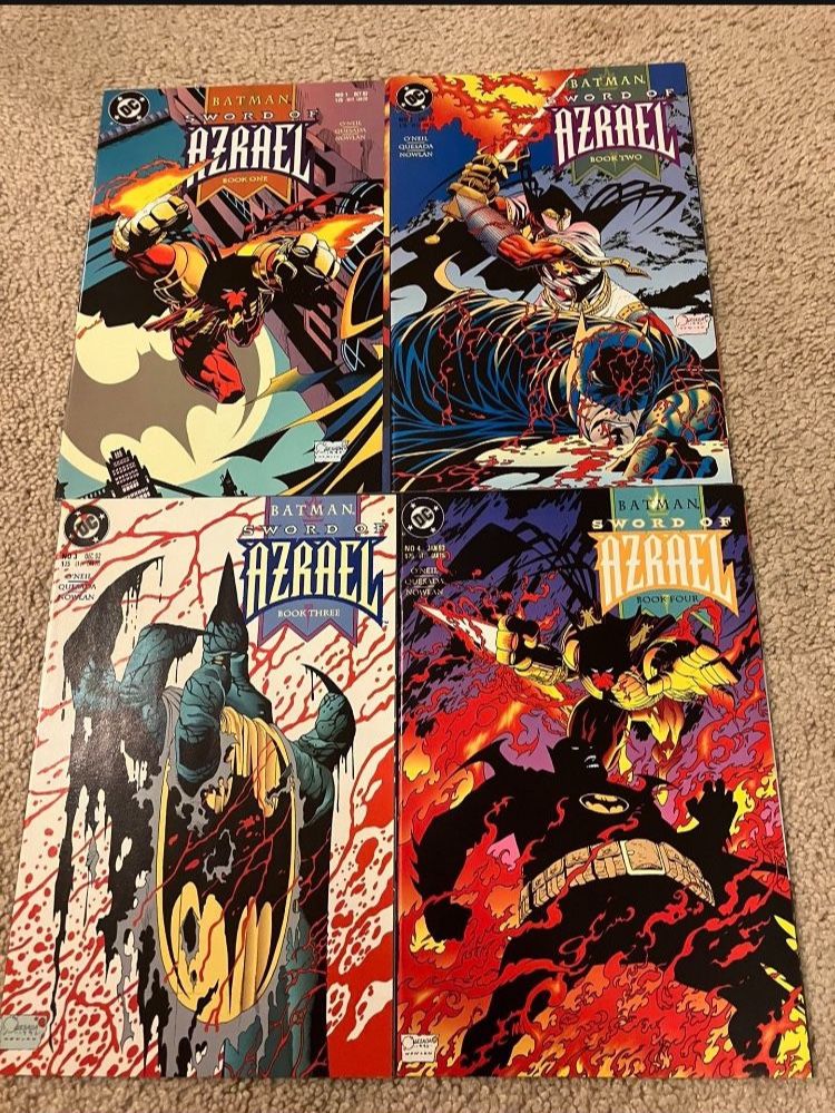 1992 Batman Sword of Azrael 1-4 Comics Full Set