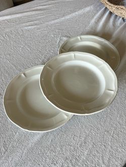 3pc Vintage French European Style Plates