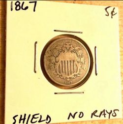 1867 Shield Nickel