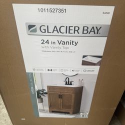 Glacier Bay 24in Brown Vanity