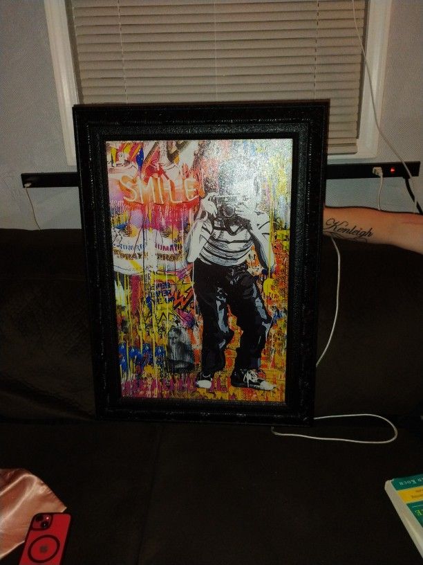 Banksy Art Work In Custom Frame