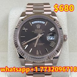 Authentic Rolex Tiger's Eye Temptation Men Watch Women Watches 41mm