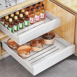 Pull Out Cabinet Organizer White One Only