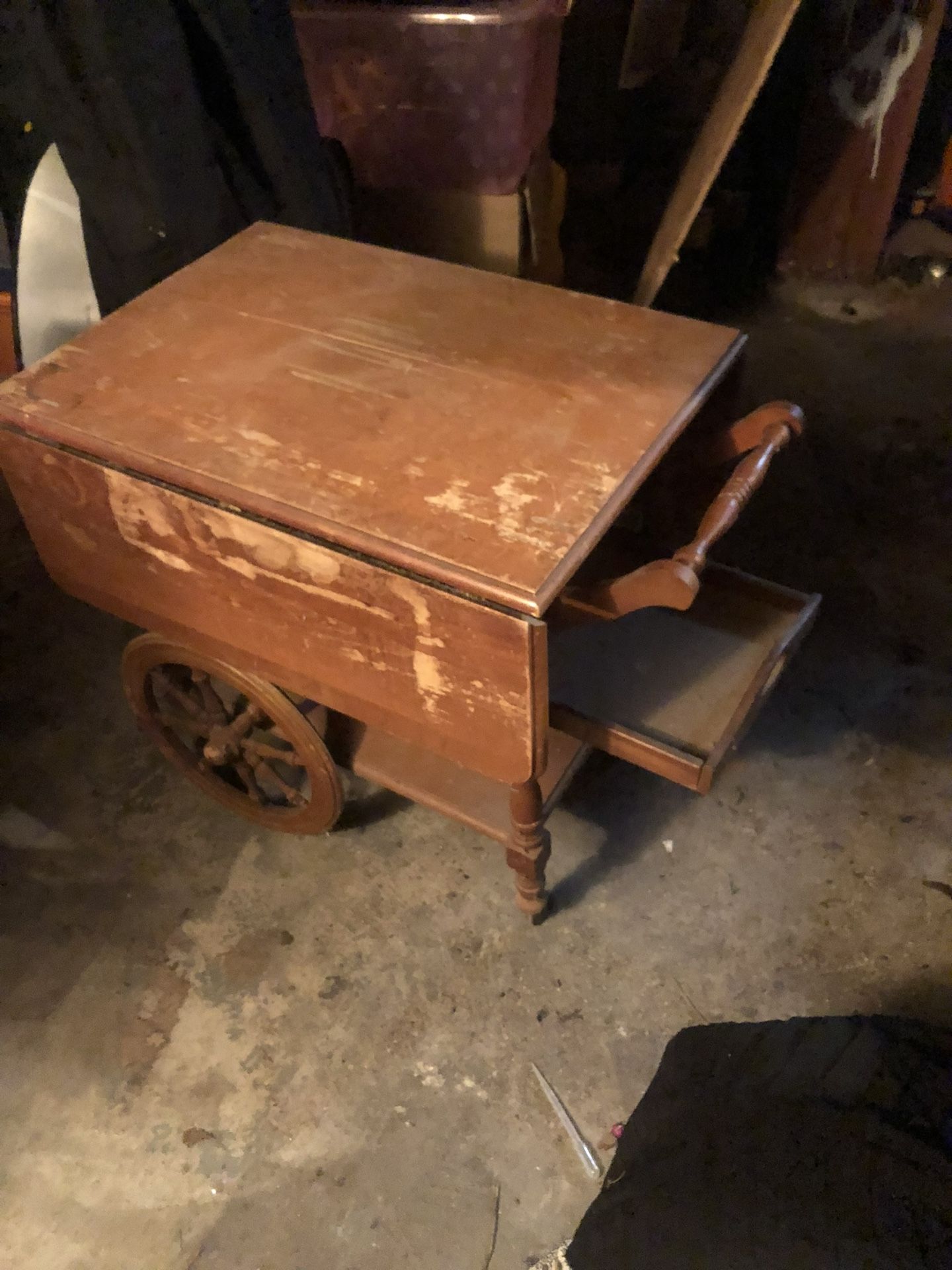 Antique Sewing/ Wine Cart