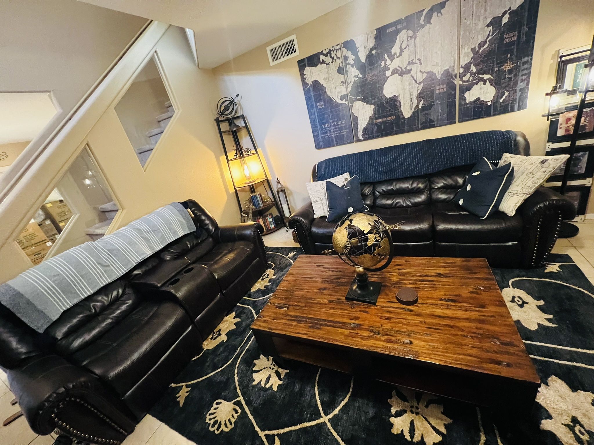 Couch / Sofa And Love Seat With Recliners