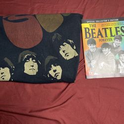 The Beatles vintage  ‘05 Rubber Soul Black  Shirt & Tv Guide Magazine  Lot Of 2
