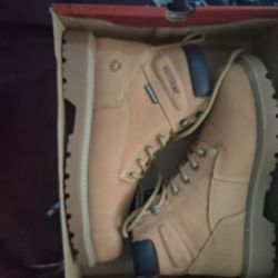 BRAND NEW IN BOX! Wolverine Steel Toe Waterproof Workboots Men's Size 8