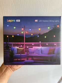 LED LIGHTS!!!NEW!!!NEW!!!DEAL OF THE DAY!!LEPRO ZB1 - AI LED OUTDOOR STRING LIGHTS/54 FEET