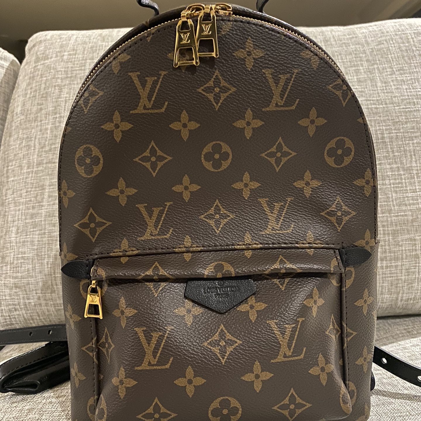 Used Brown Louis Vuitton Monogram Palm Springs MM Backpack